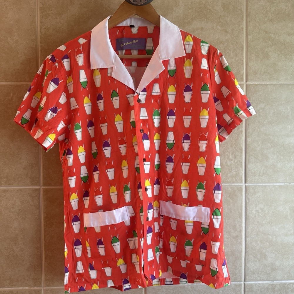 NWT Nola Dawg Snowball Men's Camp Shirt Size Small Jazz‎ Fest Shave Ice Festival